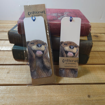 Happy Otter bookmark