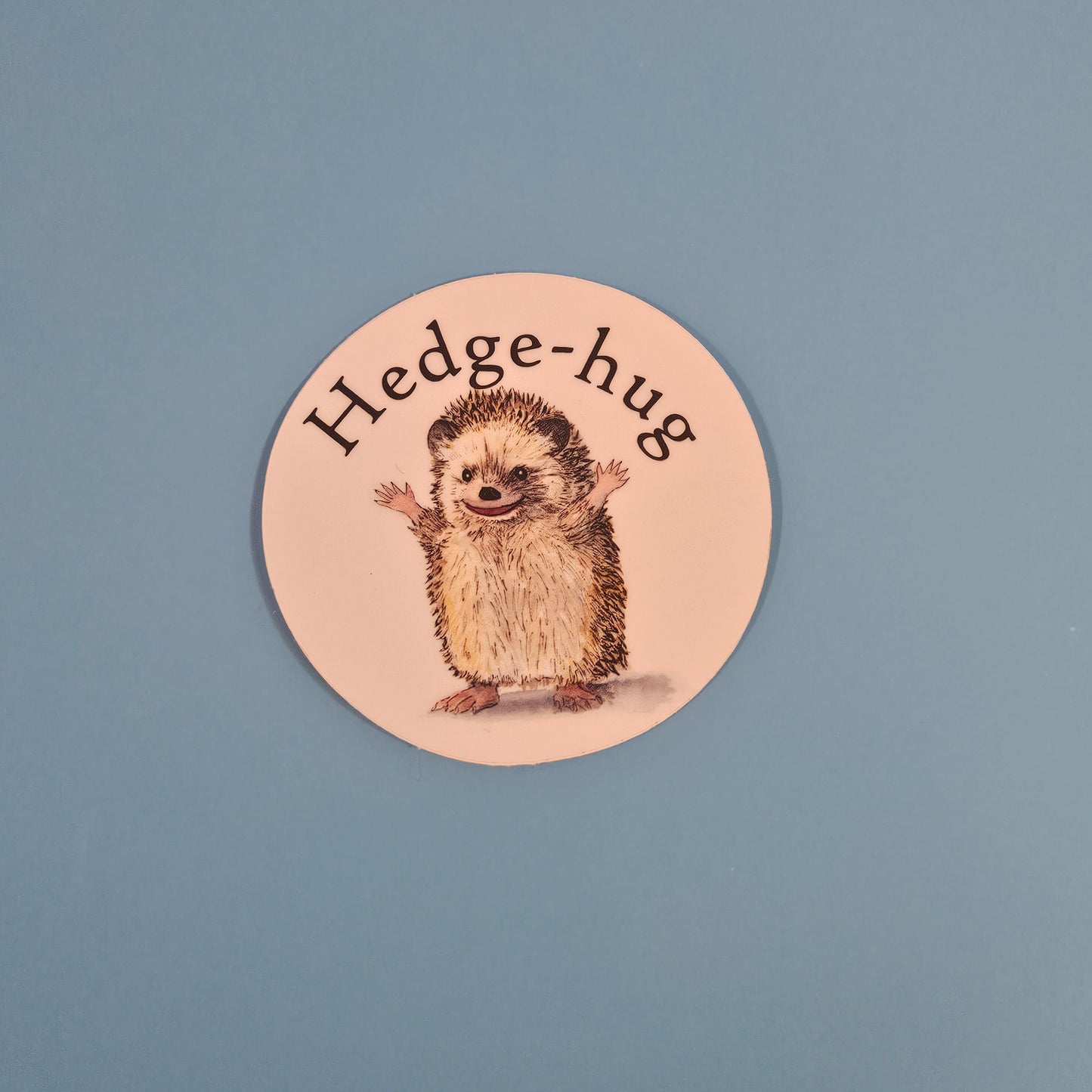 Hedge-hug Sticker - 3x3” waterproof vinyl decal