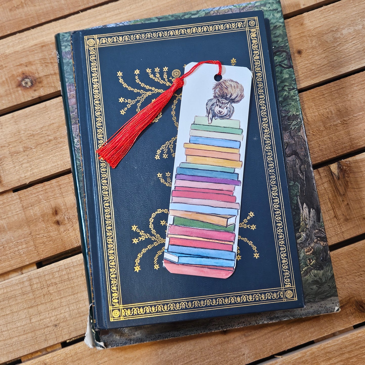 Rainbow Book Stack Bookmark – Whimsical Reading Companion