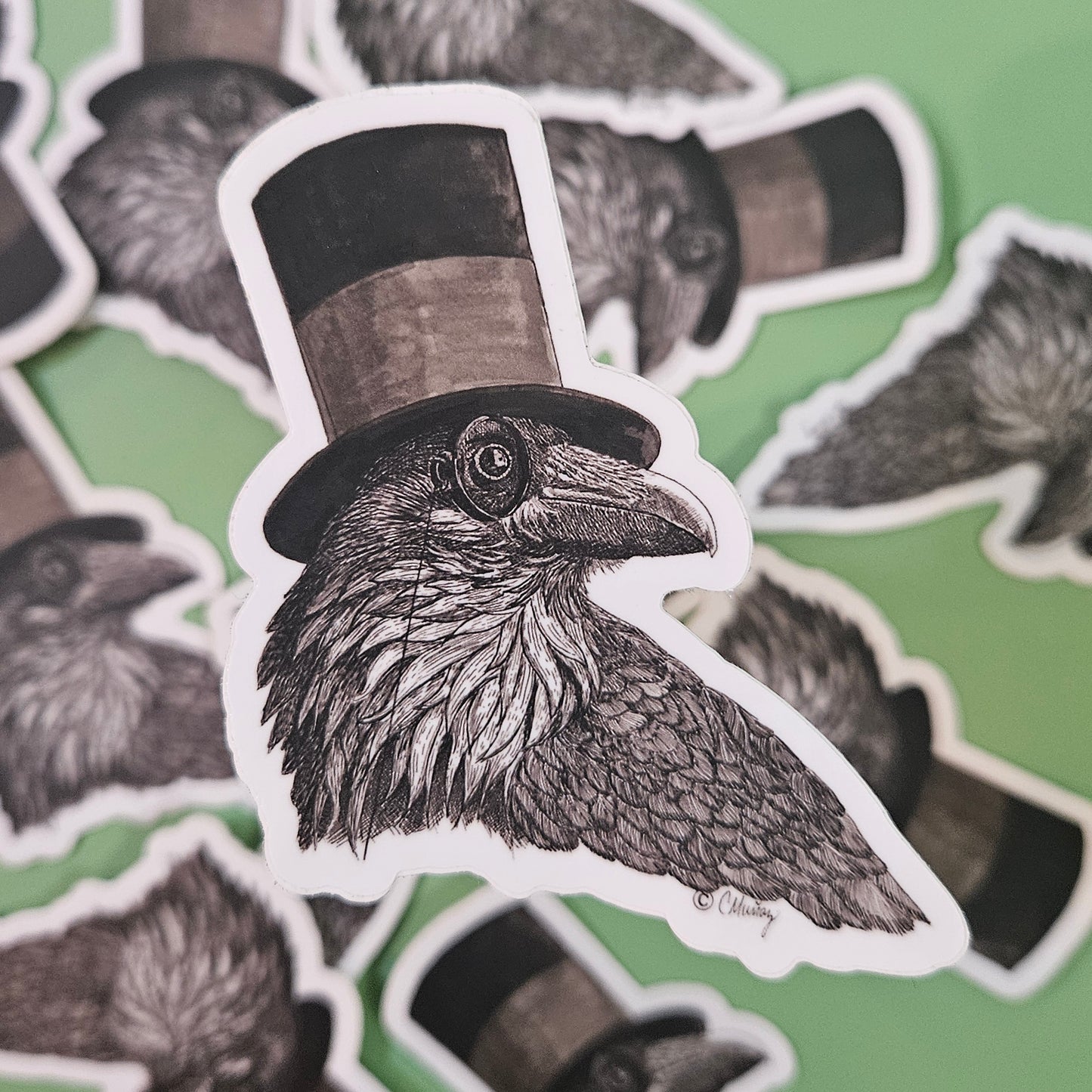 Superior Raven Sticker – 3x3 Inch Waterproof Vinyl Decal