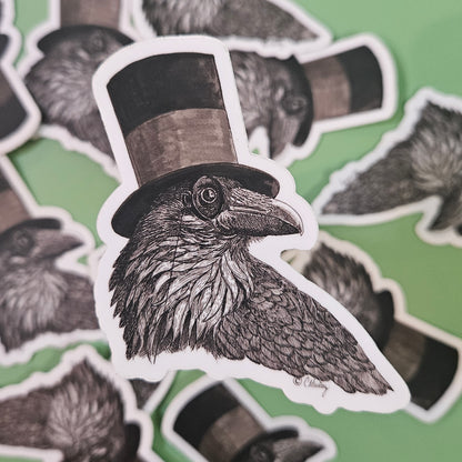 Superior Raven Sticker – 3x3 Inch Waterproof Vinyl Decal