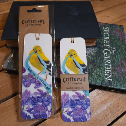 Beak-marked and beautiful bookmark