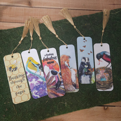 Badger and Butterflies Bookmark