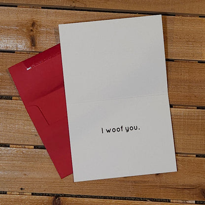 Valentine’s Day Greeting Card — Dog & Cat Friendship | 4.25 x 5.5 inches | Red Envelope Included