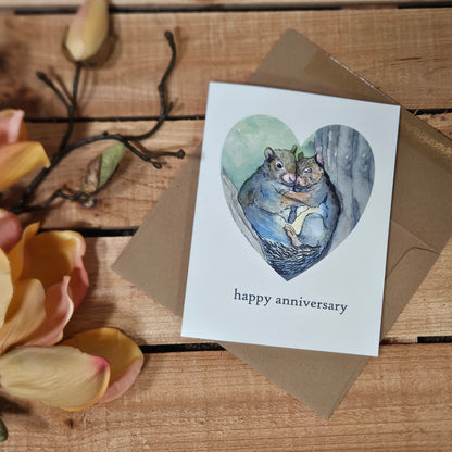 Happy Anniversary Squirrel Card