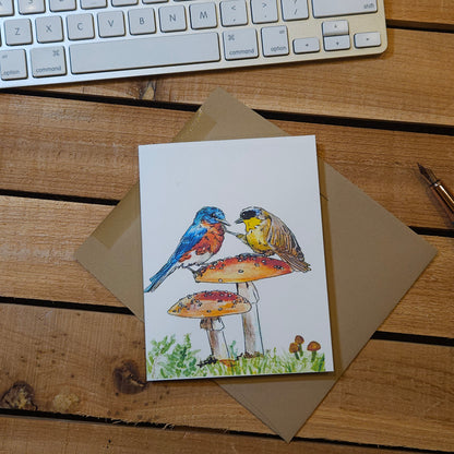 Are you Alright? Just Because Greeting Card - Woodland Birds | A2 size | Envelope Included | FSC-Certified Paper