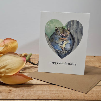 Happy Anniversary Squirrel Card