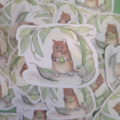 Sweetpea Mouse Sticker | 3x3” Waterproof Vinyl Decal