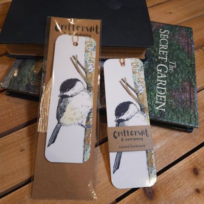 Chickadee on Branch Woodland Bookmark