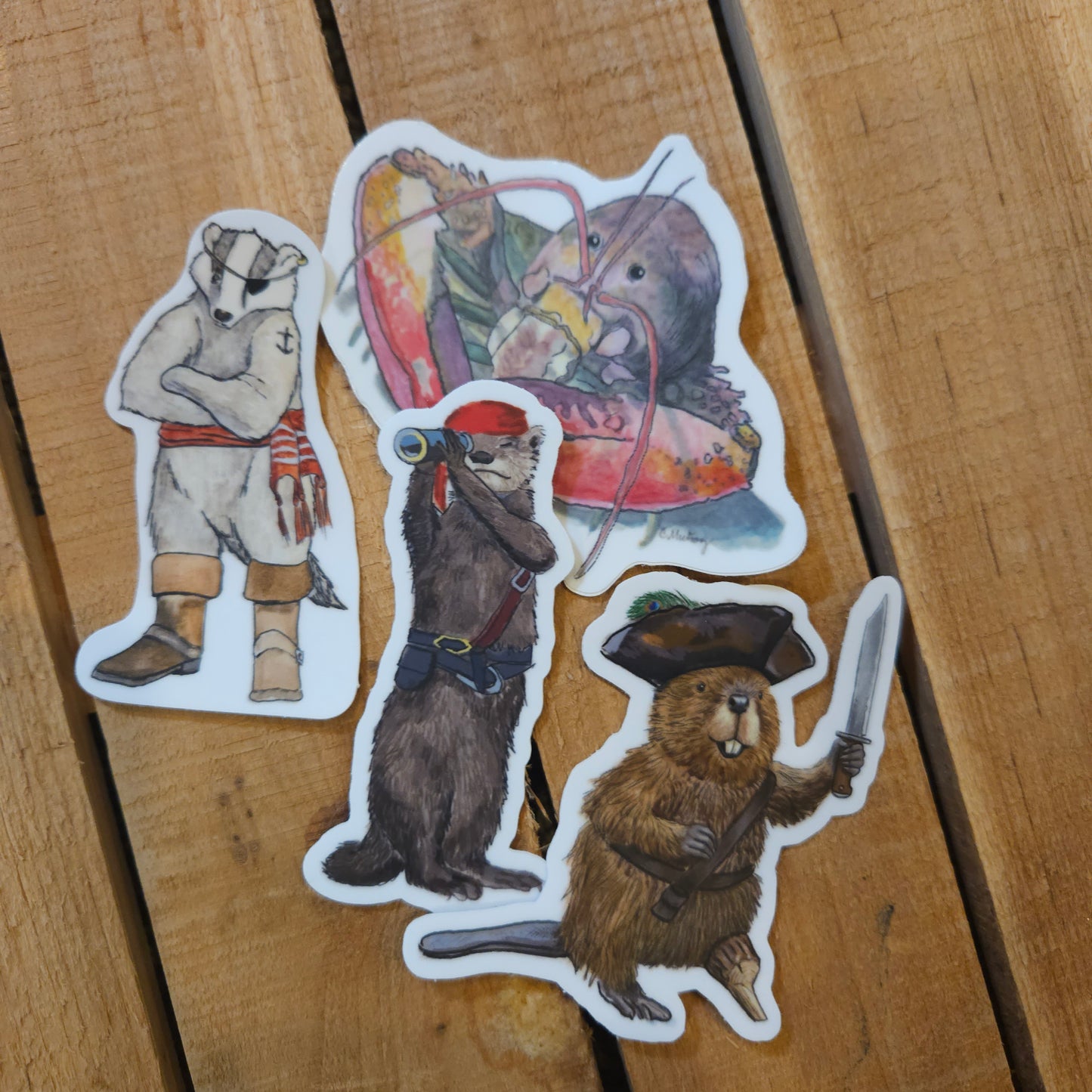 Pirate Otter Sticker | Whimsical Woodland Vinyl