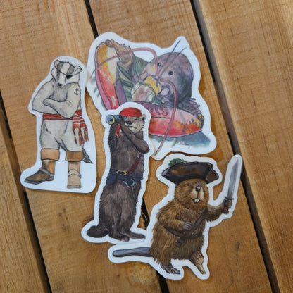 Pirate Otter Sticker | Whimsical Woodland Vinyl