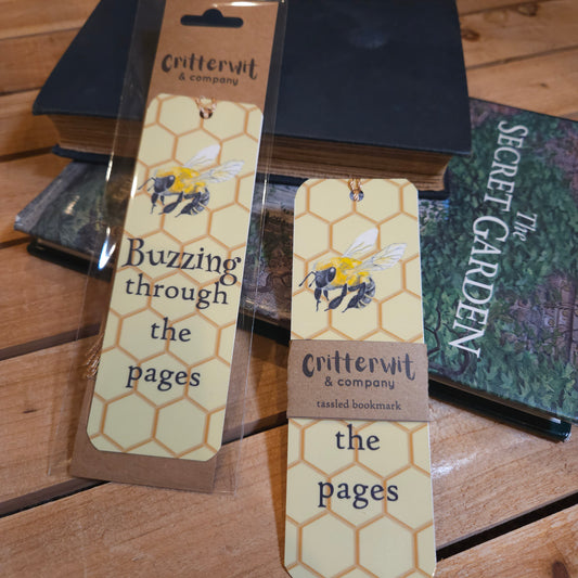 Buzzing Through the Pages Honey Bee Bookmark