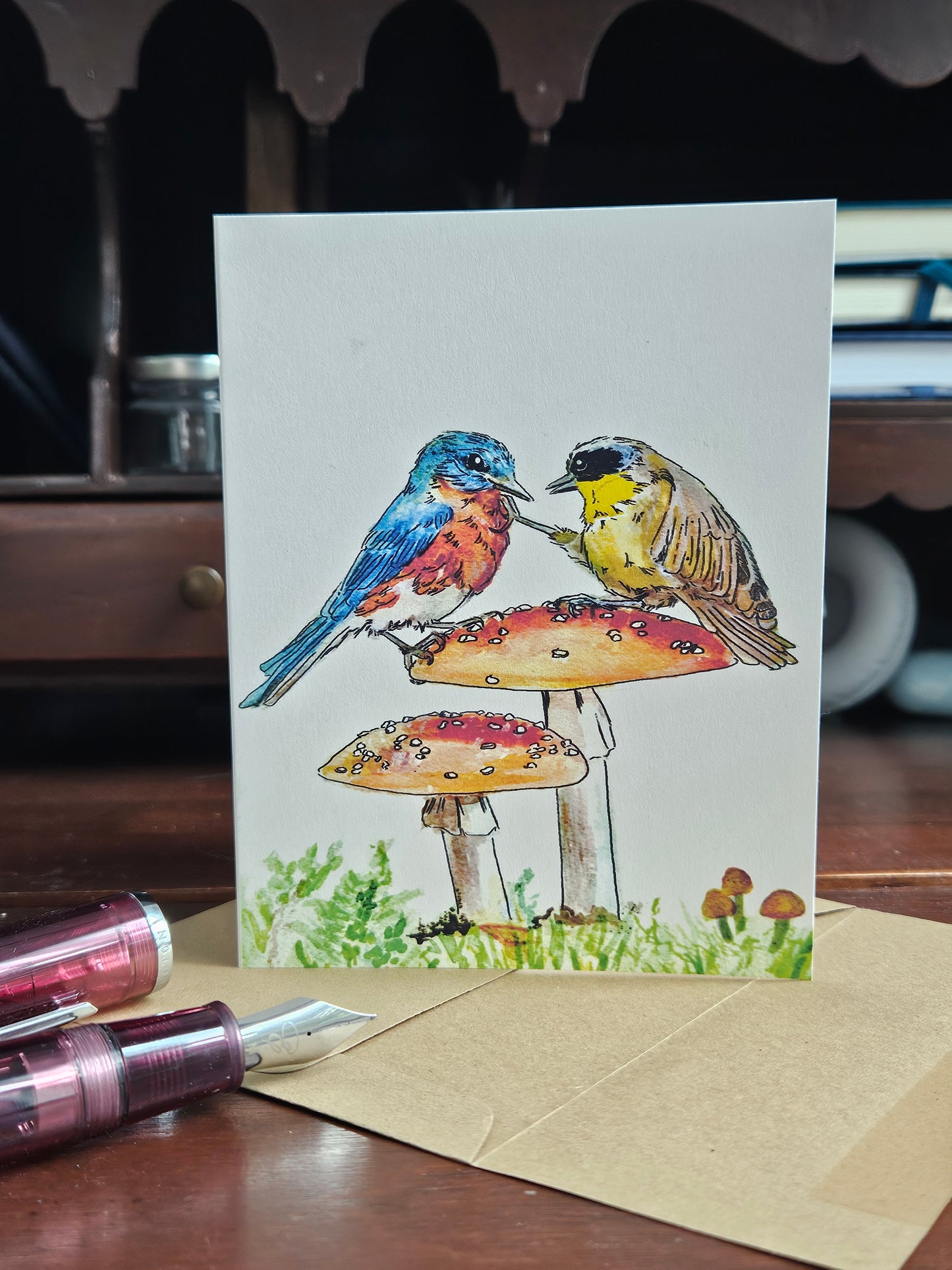 Are you Alright? Just Because Greeting Card - Woodland Birds | A2 size | Envelope Included | FSC-Certified Paper