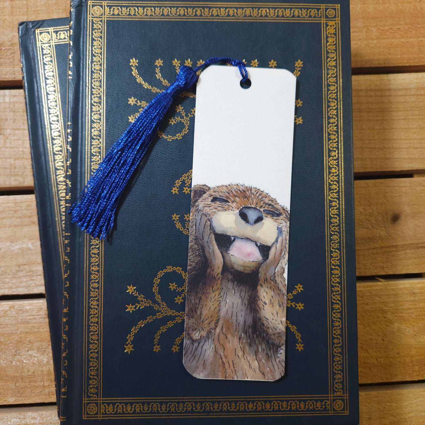 Happy Otter bookmark
