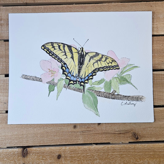 Tiger Swallowtail Butterfly with Blossoms