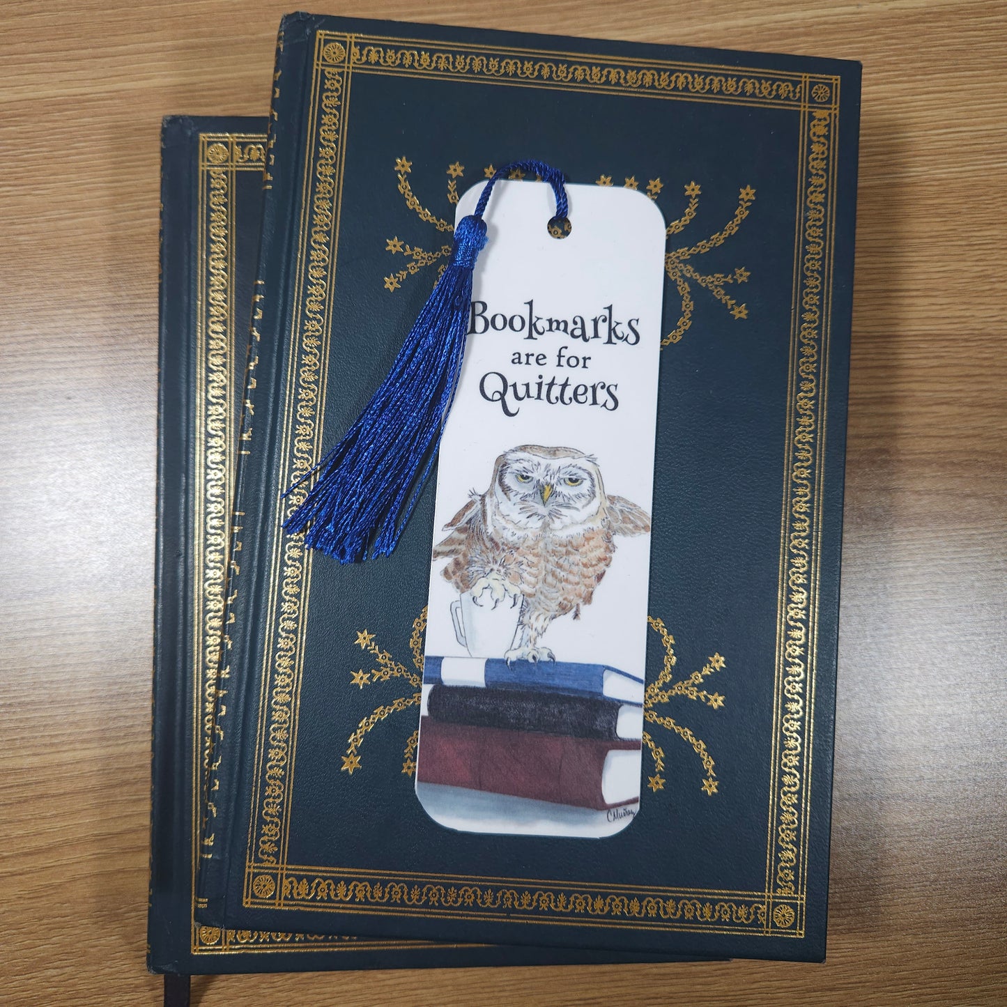 Grumpy Owl “Bookmarks Are for Quitters” Bookmark