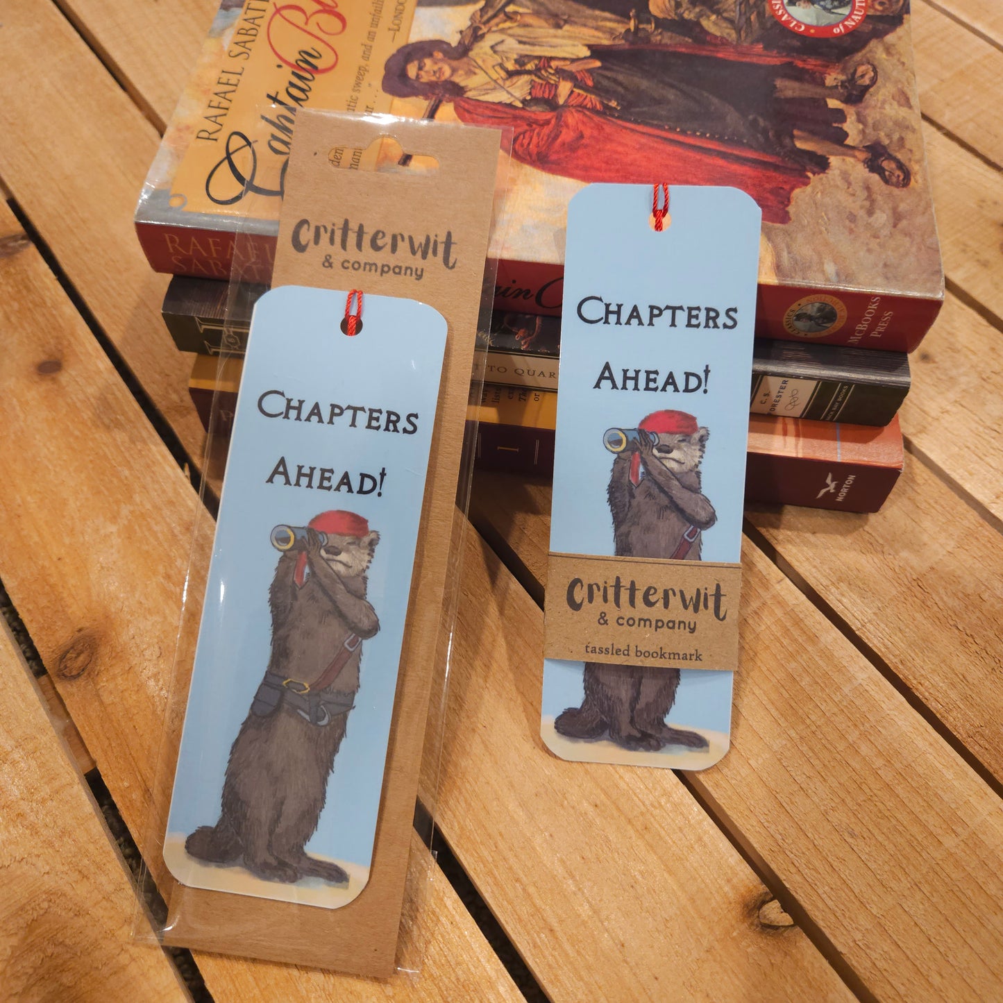 Chapters Ahead Pirate Otter Bookmark - Whimsical Reading Companion