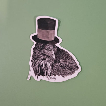 Dandy Raven Sticker | 3x3” Waterproof Vinyl Decal