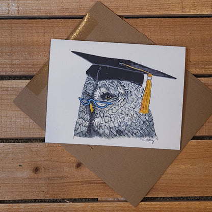 Graduate Owl Greeting Card - Whimsical Woodland