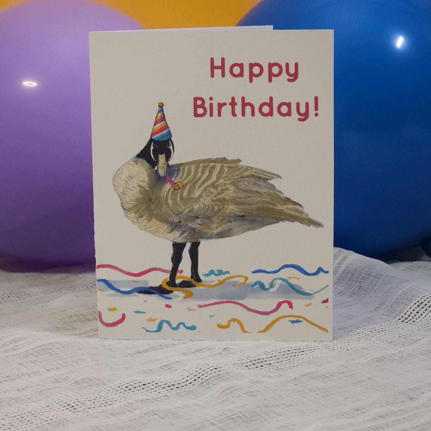 Honkin' Good Birthday Greeting Card – whimsical woodland animal gift, perfect for holidays and everyday use.