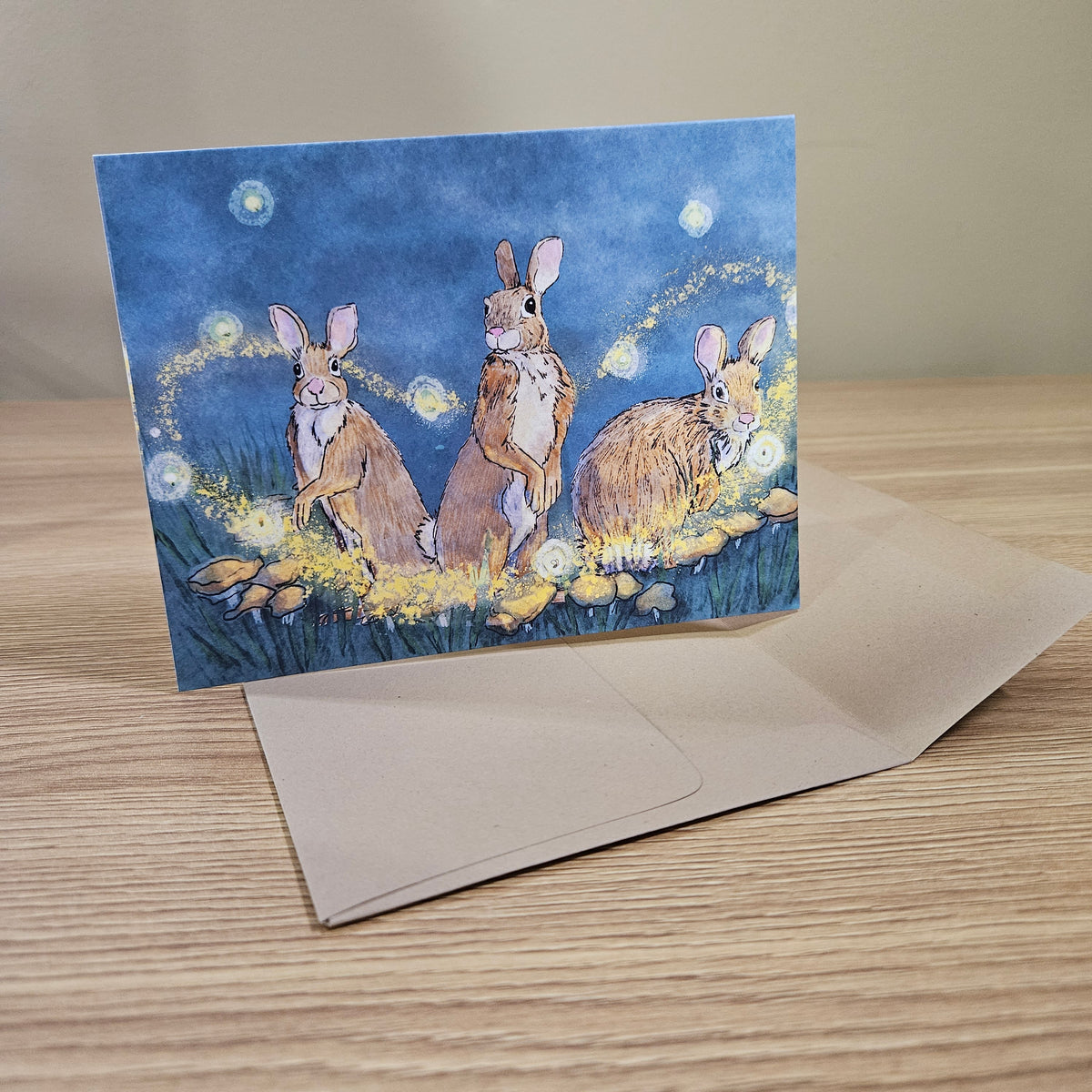 Fairy Ring Rabbits Greeting Card