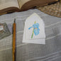 Blue Iris Mini Greeting Card – whimsical woodland animal gift, perfect for holidays and everyday use.