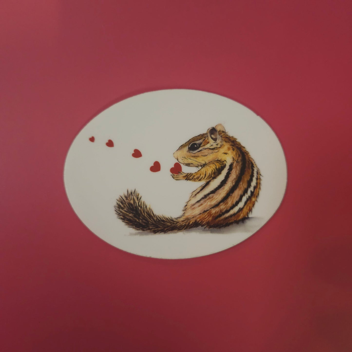 Chipmunk Kisses sticker - 3x3” waterproof vinyl decal