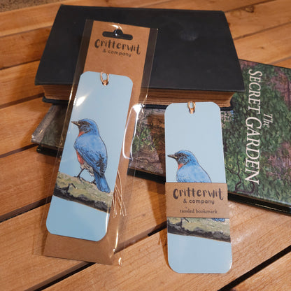 Bluebird  - Illustrated Woodland Bookmark
