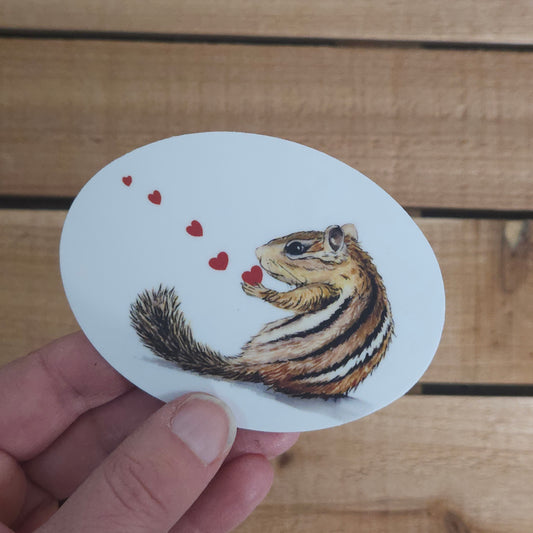 Chipmunk kisses sticker