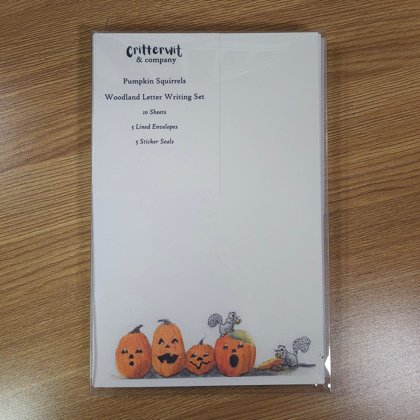 Pumpkin Squirrel Letter Writing Set