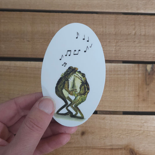 Dancing frogs sticker | Woodland Animal Vinyl Sticker