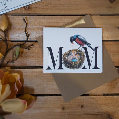 Mama Robin & Nest Mother’s Day Card | Woodland Greeting Card