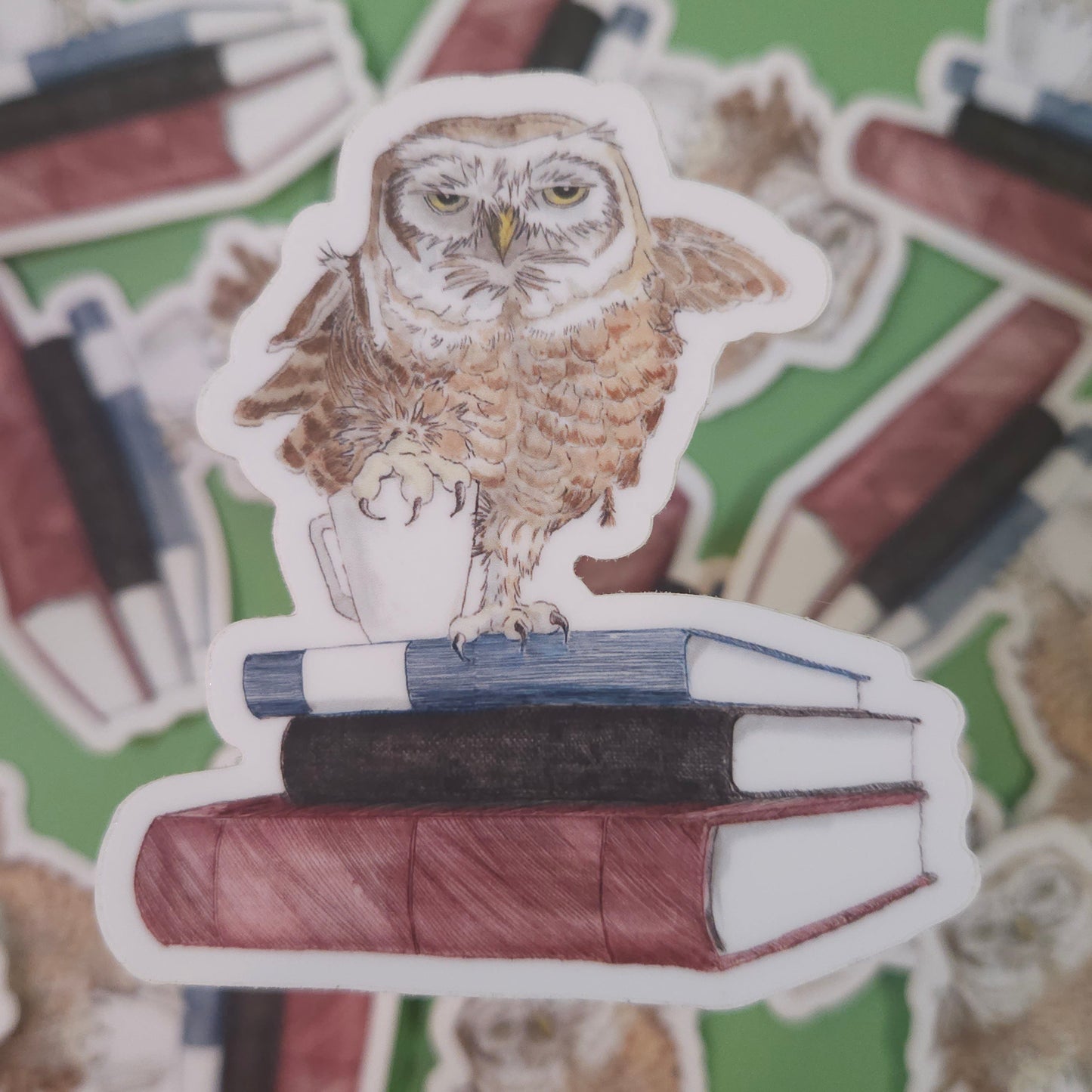 Prefer Coffee Owl Sticker – 3x3 Inch Waterproof Vinyl Decal