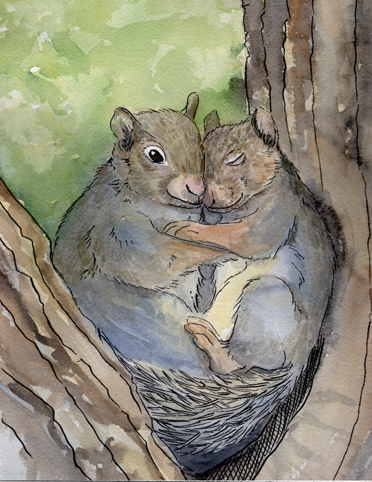 Snuggling Squirrels