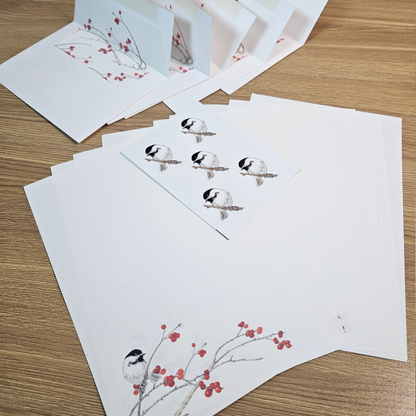 Winterberry Chickadee Letter Writing Set