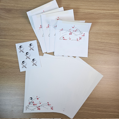 Winterberry Chickadee Letter Writing Set