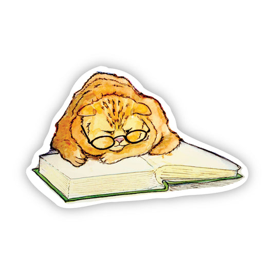 Reading Cat sticker