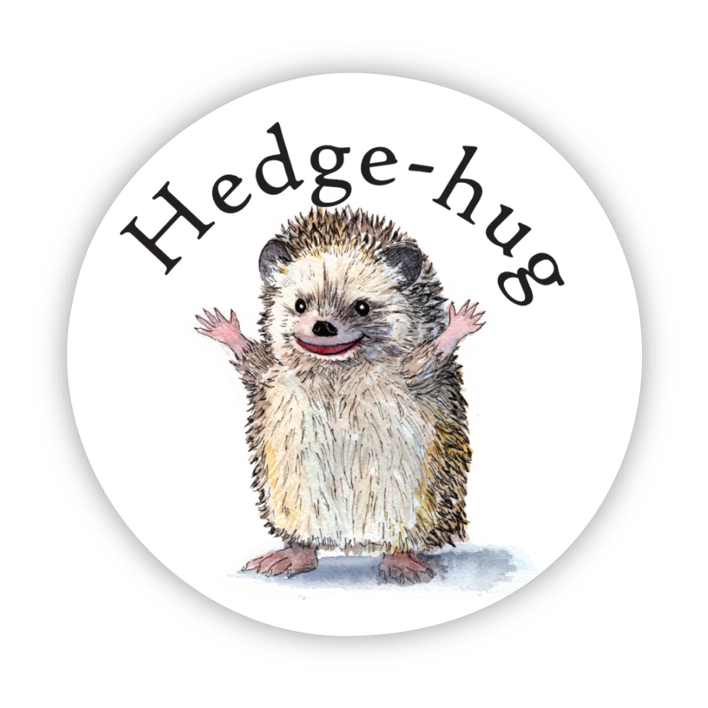 Hedge-hug Sticker – whimsical woodland animal gift, perfect for holidays and everyday use.