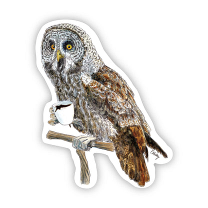 Spill the Tea sticker – whimsical woodland animal gift, perfect for holidays and everyday use.