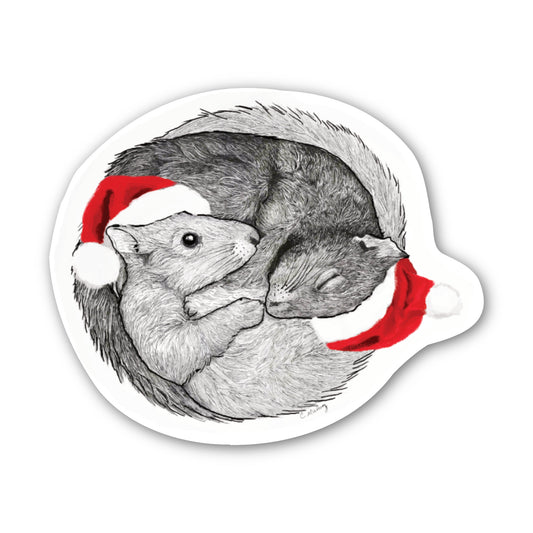 Holiday snuggles sticker