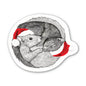 Holiday snuggles sticker